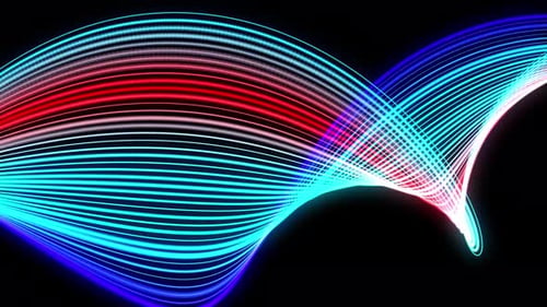 Dynamic Neon Light Trails Background Animation