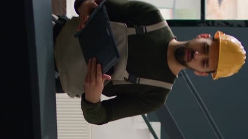 Vertical Video Warehouse Employee Fulfilling Purchases