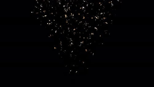 Falling Golden Confetti Particle Animation Overlay