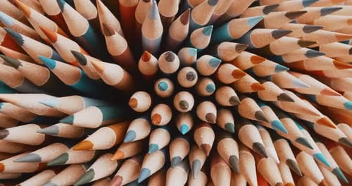 Close Up of Colorful Drawing Pencils