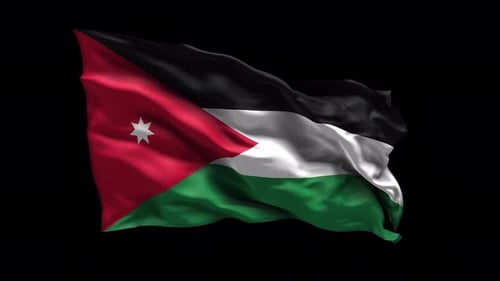 Jordan Flag Waving 3D Animation