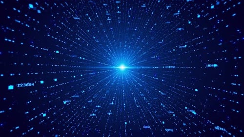 Futuristische Datenstromübertragungstechnologie Cyberpunk Big Data und Cybersicherheit Cyberspace