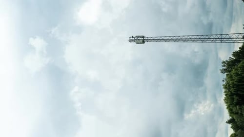 Timelapse of a Mobile Communication Tower Against Fastmoving Clouds