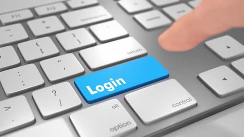 Login Computer Keyboard Button