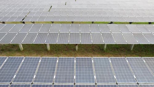 Solar Power Plant Station Ecology Solar Power Station Solar Panels in Field