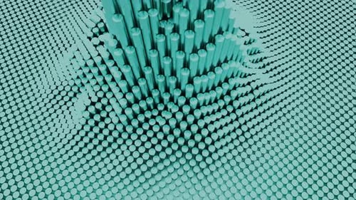 Abstract Digital Cylinders Wave Loop Background