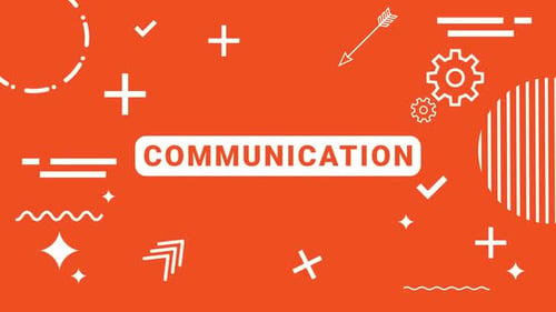 Infographie informative élégante, animation en boucle, titre de la communication, éléments de fond de l'infographie