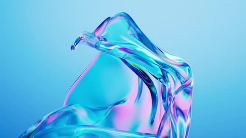 Dynamic Abstract Iridescent Liquid Flowing Background