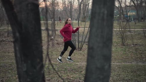 Training In Rapid Running Through Woods Energetic Running Practice Focusing On Quick Cadence And