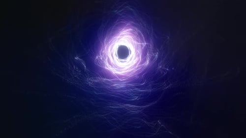 Sci-Fi Purple Light Energy Tunnel Seamless Looping Background