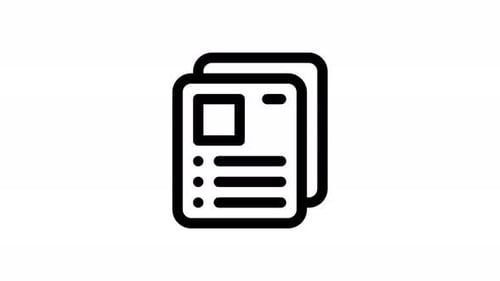 Animated Documents Icon Revealing Content