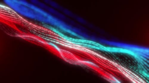 Abstract Digital Particle Wave Background Loop