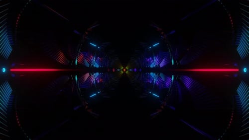 Digital Technologic Futuristic Glow Scifi Strobe Neon Tunnel