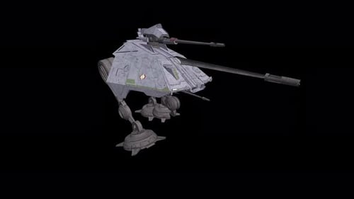 Animated 3D Sci-Fi Combat Walker Rotating