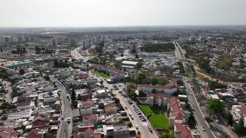 Aerial view of the city of Sderot in southern Israel