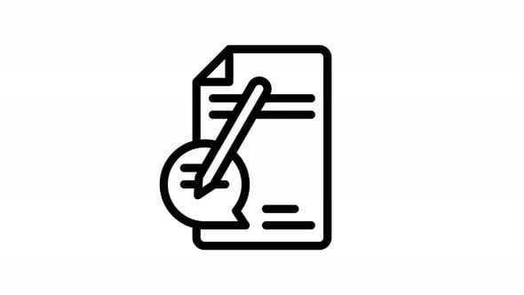 Animated Document Signing and Chat Icon, Elements Motion Graphics ft ...