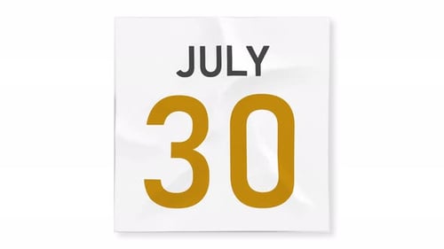 Minimalist Calendar Page Turn Animation