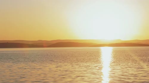 Beautiful romantic sunset at the sea side.