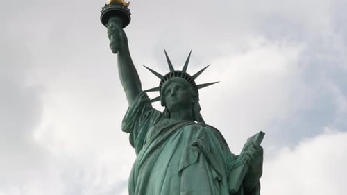 Statue of Liberty on Liberty Island New York USA Cooper Monument Patriotic Symbol of Democracy