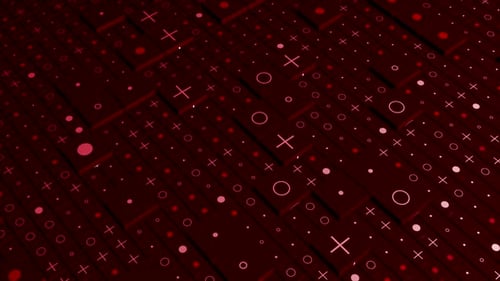 Dynamic Red Geometric Abstract Pattern Looping Background