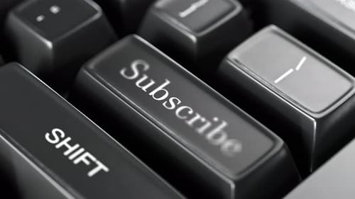Popular blogger subscription. Video blog subscription concept. Newsletter