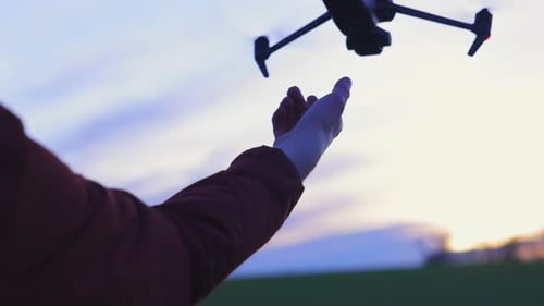 Drone Takeoff from the Hand of a Pilot