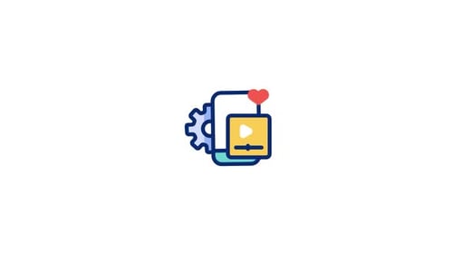 Animated Flat Design Mobile App Icon