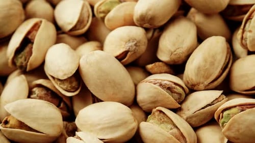 Pile of Pistachios Close Up Macro