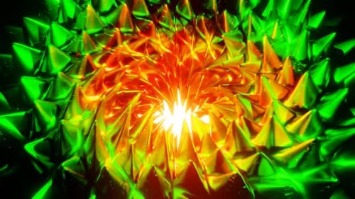 Green And Red Predatory Fruit Background Loop Animation In 1080Hd