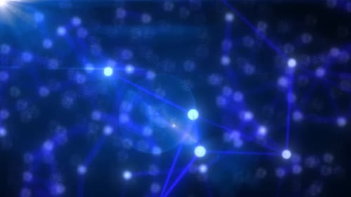 Digital Network Connection Abstract Blue Loop