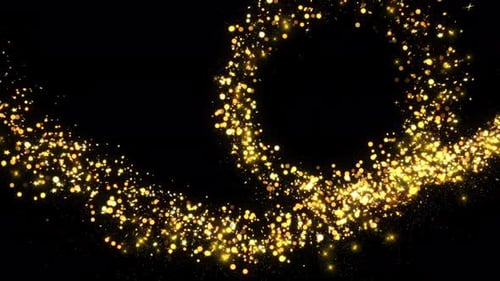 Particules scintillantes dorées et étincelles Star Dust Trail