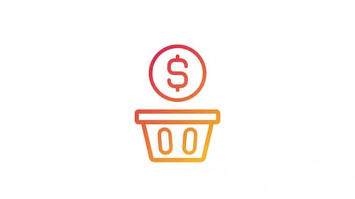 Animated Dollars Sell Gradient Icon