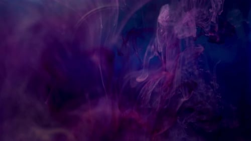 Abstract Purple Ink Swirls Dreamy Background