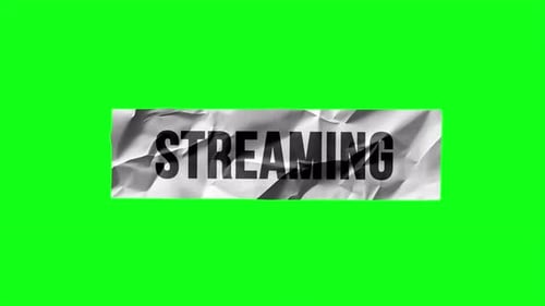 Streaming Paper Style Headline Title Green Screen 4K