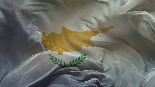 Realistic Waving Cyprus National Flag Animation