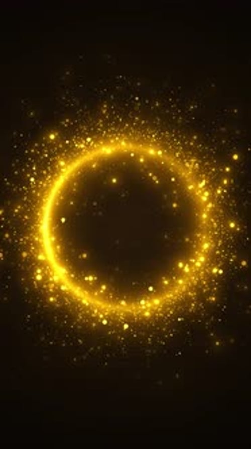 Goldener Glitzer-Kreis Streifen funkelnder Kreis Rahmen funkelt Licht Videos, Präsentationen, spezielle e
