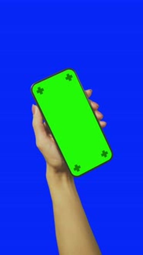 Holding Modern Smartphone In Female Left Hand