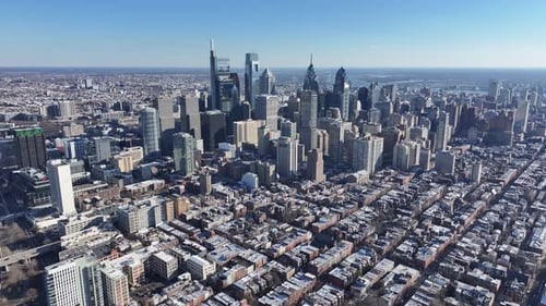 Philadelphia Skyline At Philadelphia In Pennsylvania United States.