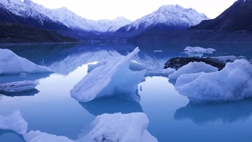 Icebergs Wash Away in Antarctica 4K