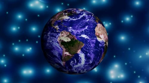 Planet Earth 4k with galaxy