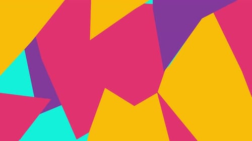Abstract Geometric Motion Background with Colorful Polygons
