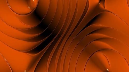 Abstract Fluid Orange Waves Motion Background Loop