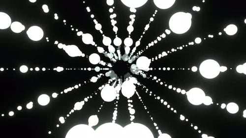White Transforming Neon Bubbles Background Vj Loop In 4K