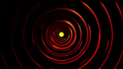 Hintergrundvideo zur Animation eines roten kreisförmigen Tunnels