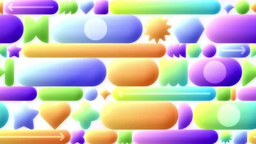 Formes géométriques colorées flottantes 2