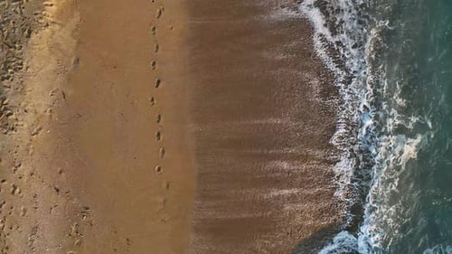 The Texture of the Beach at Sunset 4 K