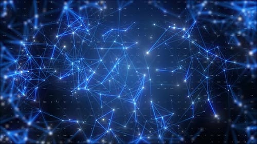 Animated Digital Network Connection Background Loop