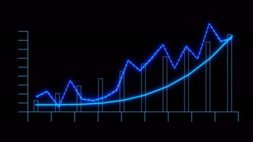 Stock market graphic. Stock price chart.