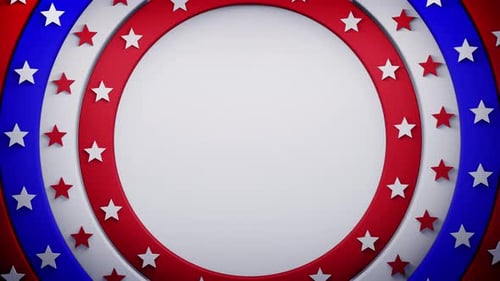 3d Circle Star president's Day background