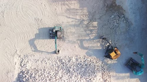 Escalators Digs Foundations for Construction Drone View